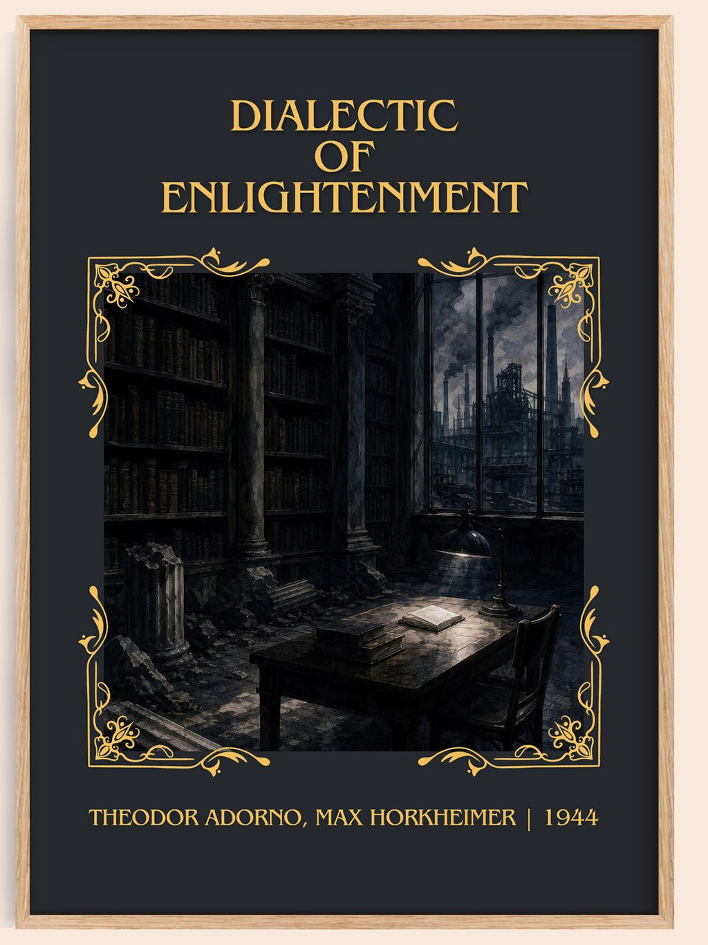 Dialectic Of Enlightenment Classic Book Art Print by T. Horkheimer – book poster