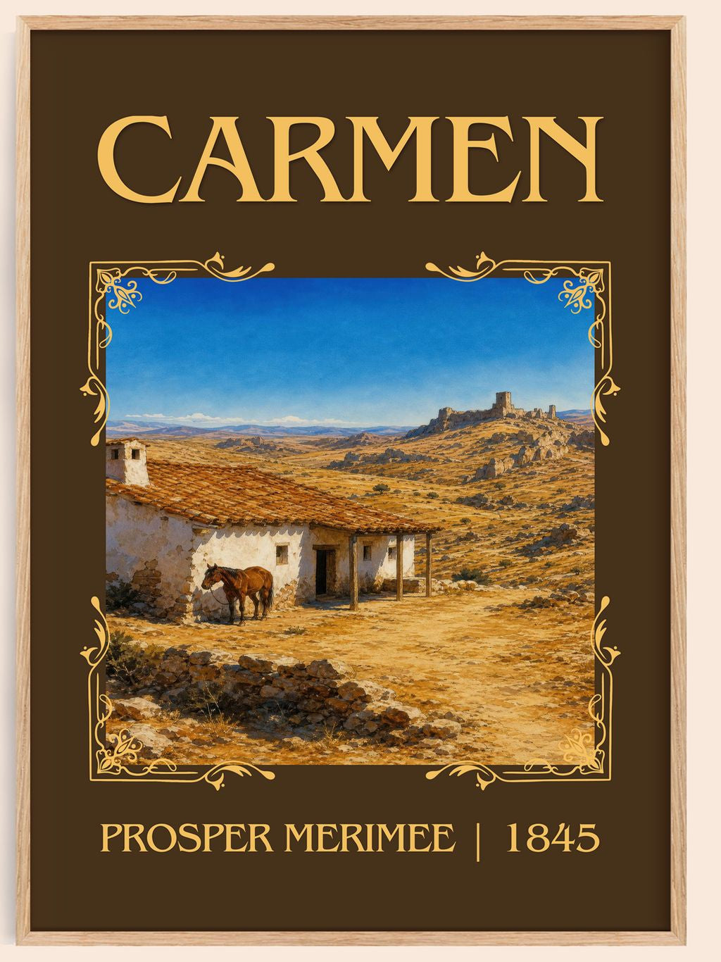 Carmen Classic Book Art Print by Prosper Mérimée – book poster