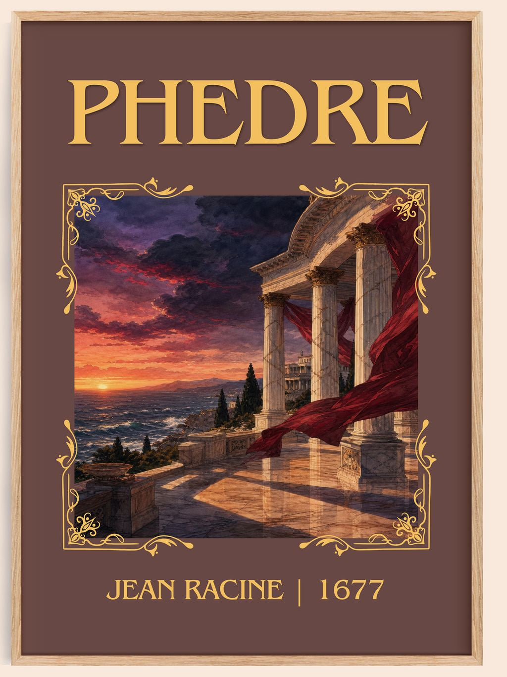 Phèdre Classic Book Art Print by Jean Racine – book poster