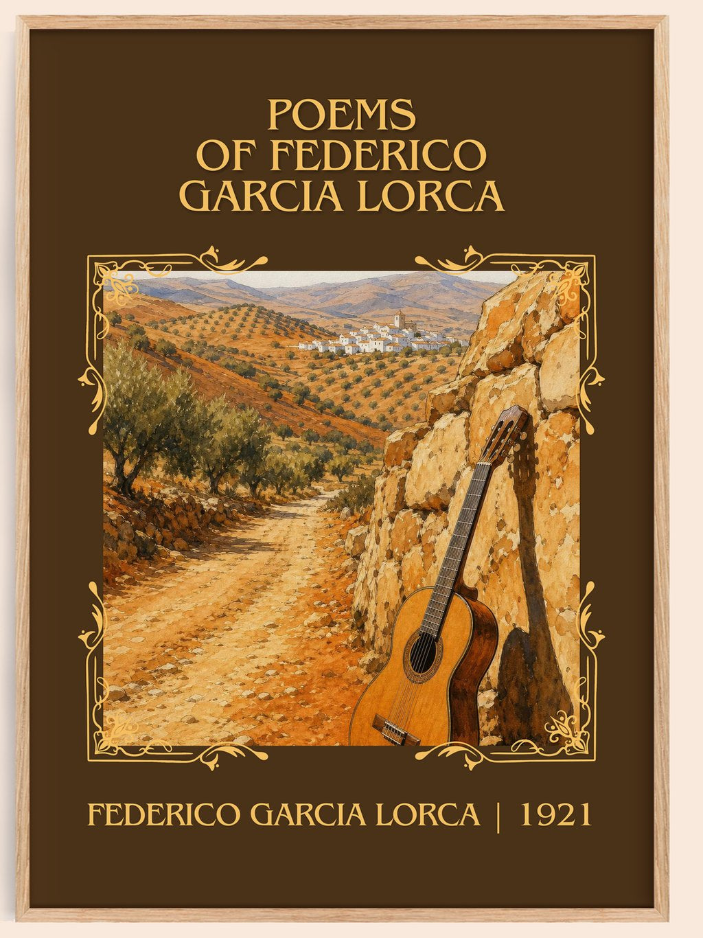 Poems of Federico García Lorca Classic Book Art Print by F. Lorca – book poster