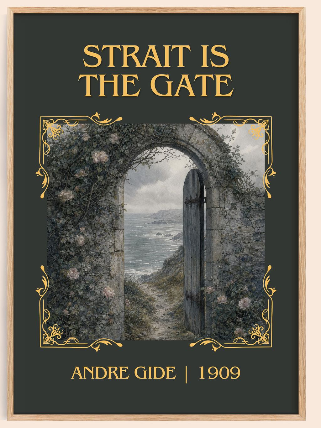 Strait is the Gate Classic Book Art Print by André Gide – book poster