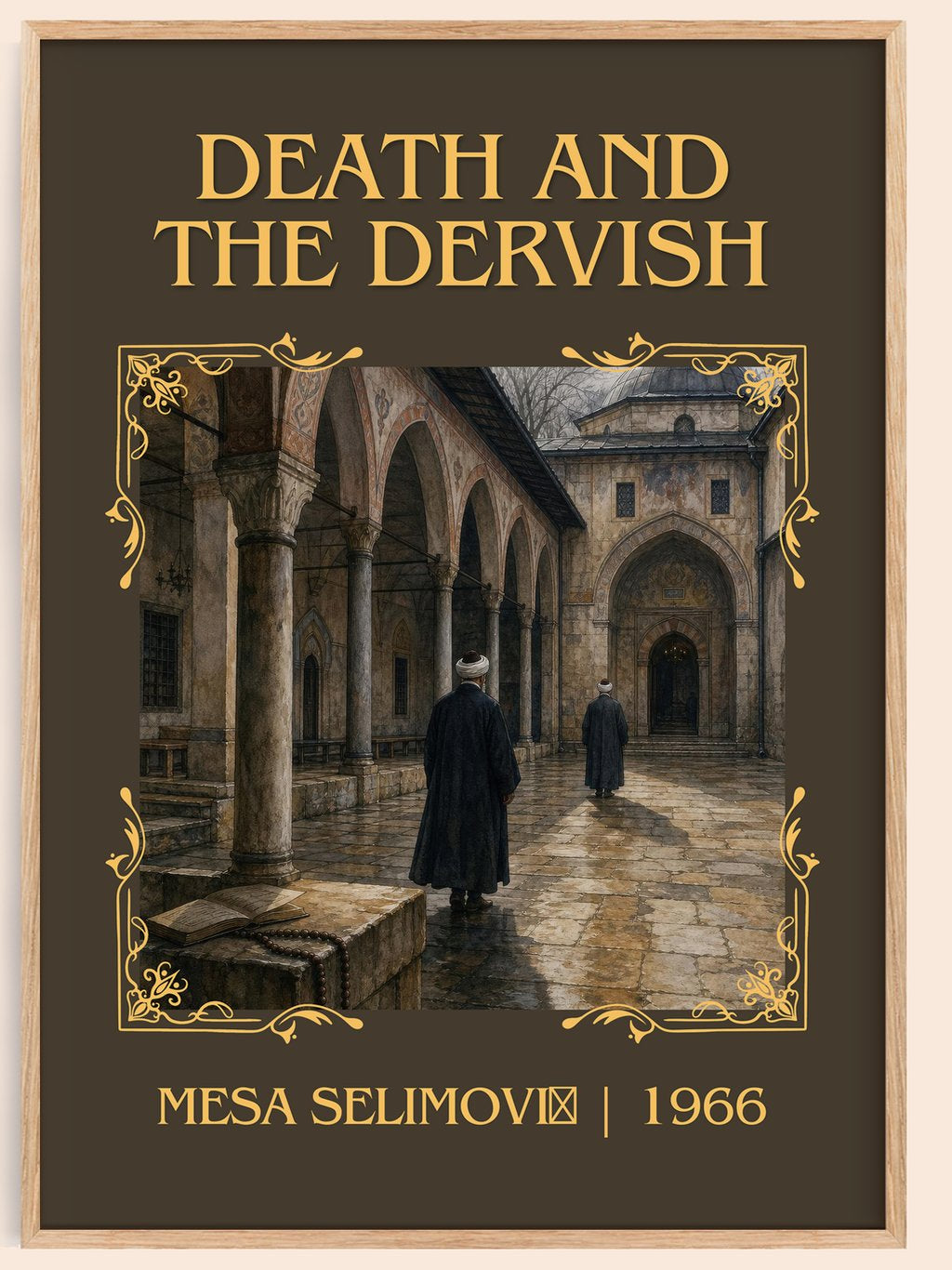 Death and the Dervish Classic Book Art Print by Meša Selimović – book poster