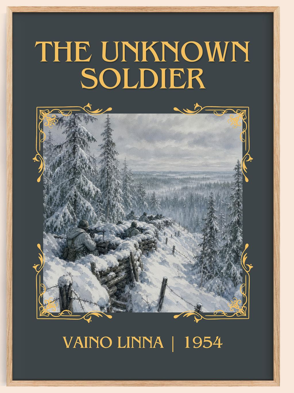The Unknown Soldier Classic Book Art Print by Väinö Linna – book poster