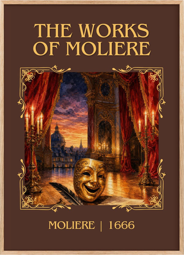 The Works of Moliere Classic Book Art Print by Molière