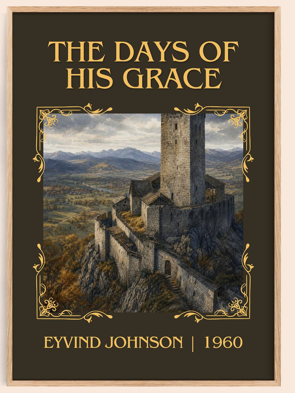 The Days of His Grace Classic Book Art Print by Eyvind Johnson – book poster