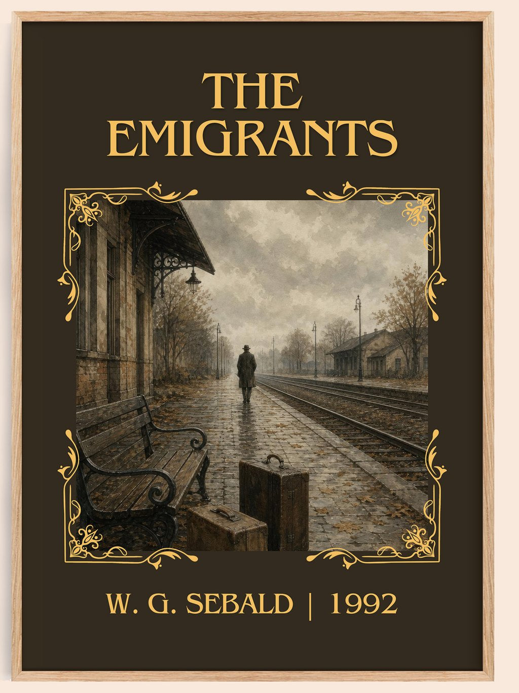 The Emigrants Classic Book Art Print by W. G. Sebald – book poster