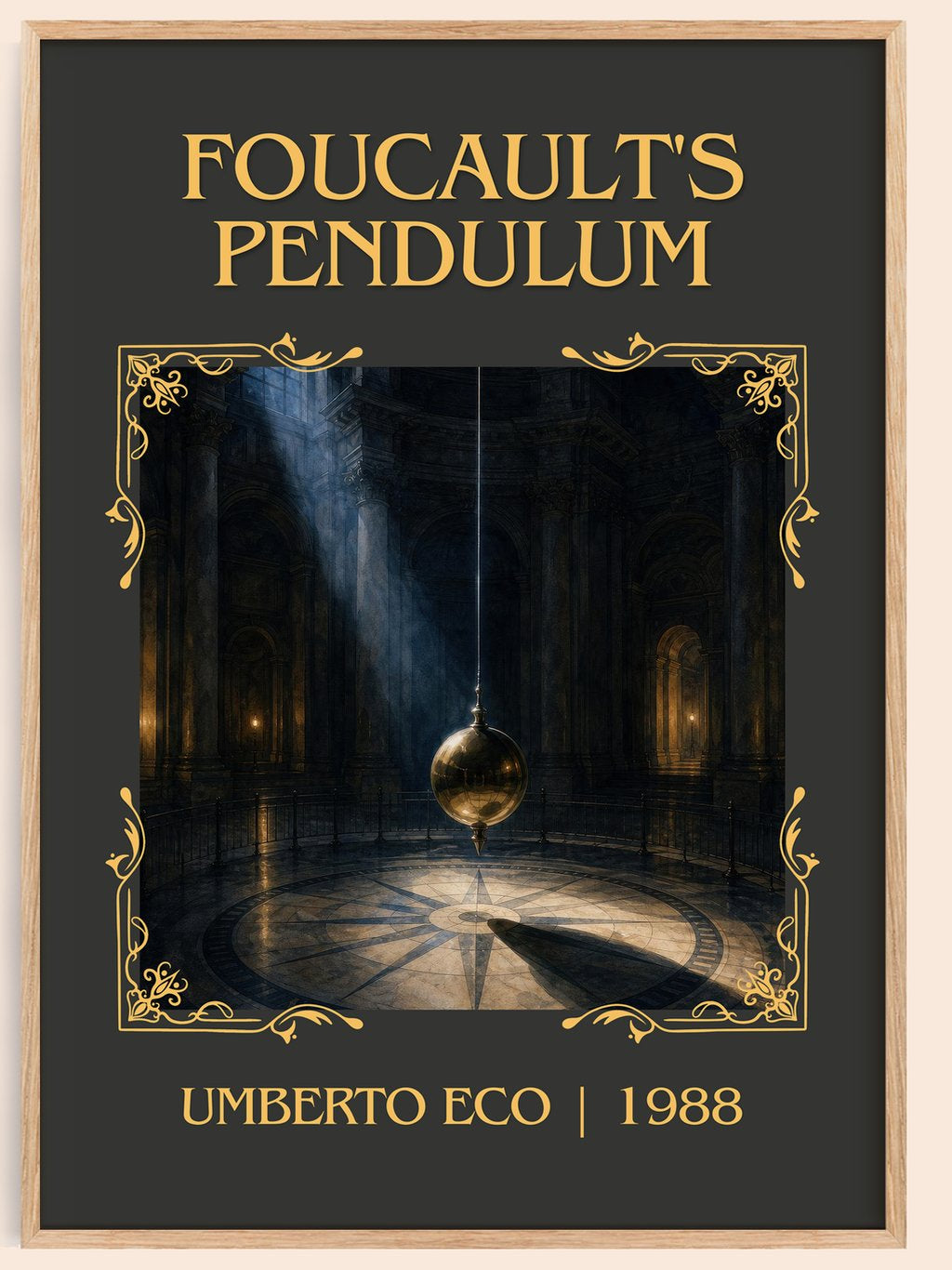 Foucault's Pendulum Classic Book Art Print by Umberto Eco – book poster