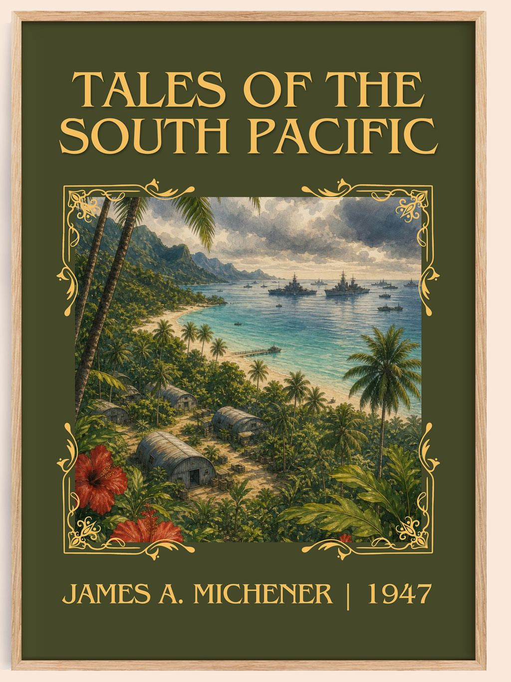 Tales of the South Pacific Classic Book Art Print by James A. Michener – book poster