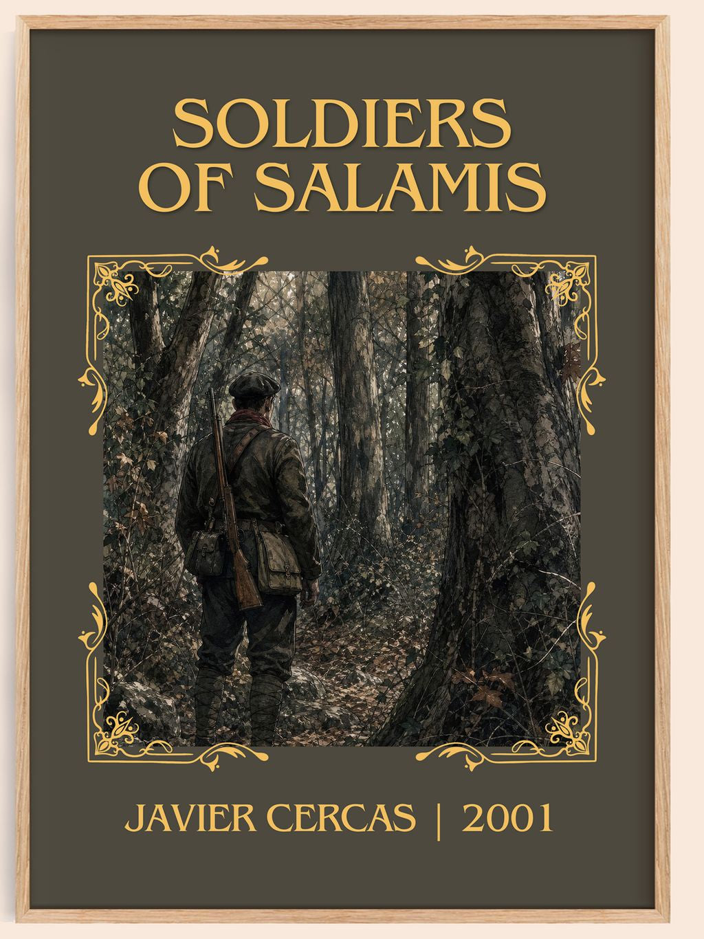 Soldiers of Salamis Classic Book Art Print by Javier Cercas – book poster