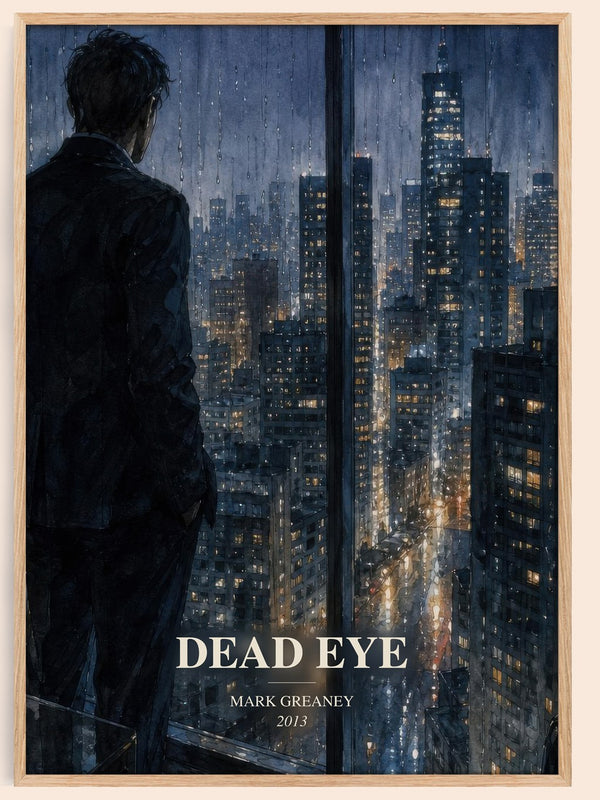 Dead Eye watercolour book poster by Mark Greaney – framed literary art print