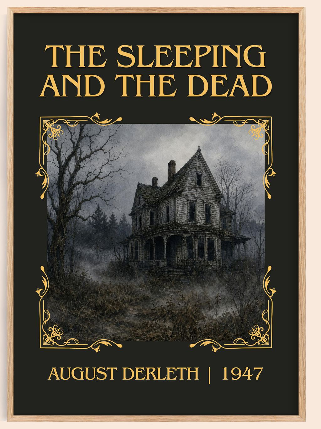 The Sleeping And The Dead Classic Book Art Print by August Derleth – book poster