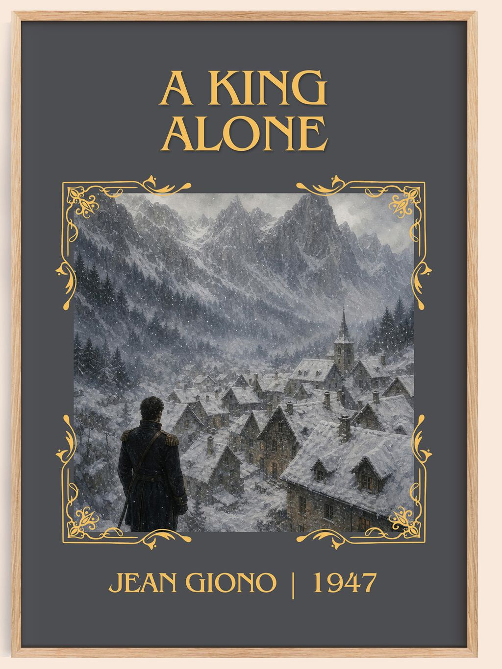 A King Alone Classic Book Art Print by Jean Giono – book poster