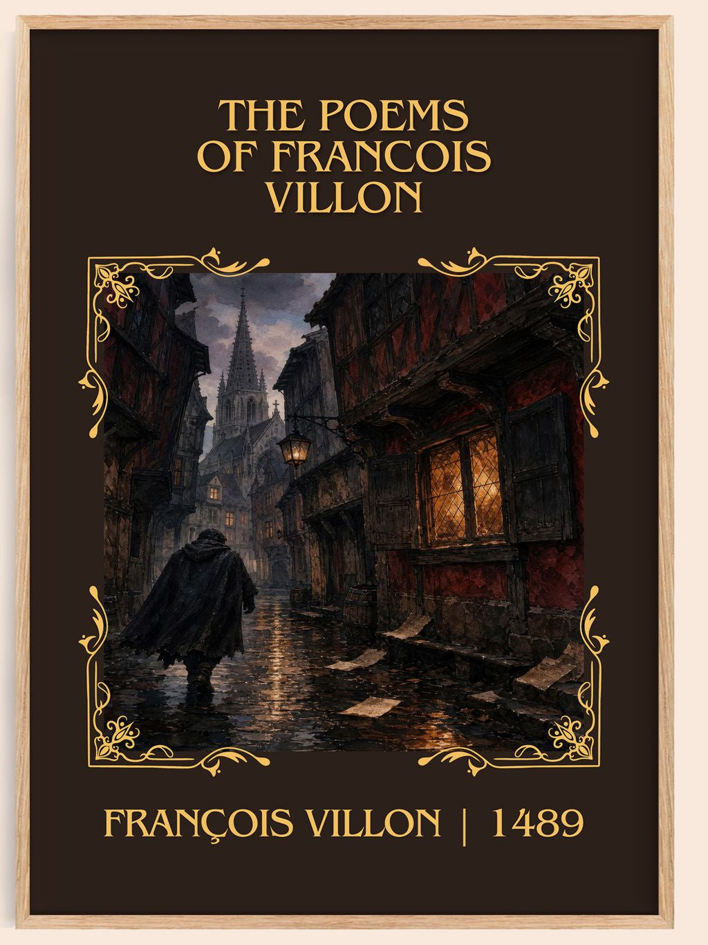 The Poems of Francois Villon Classic Book Art Print by François Villon – book poster