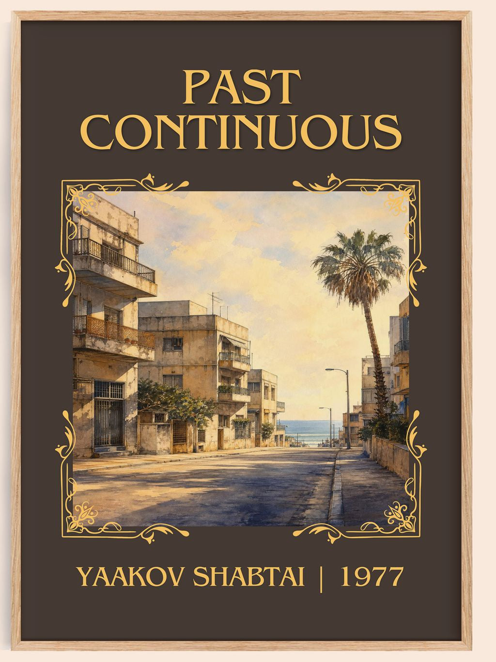 Past Continuous Classic Book Art Print by Yaakov Shabtai – book poster