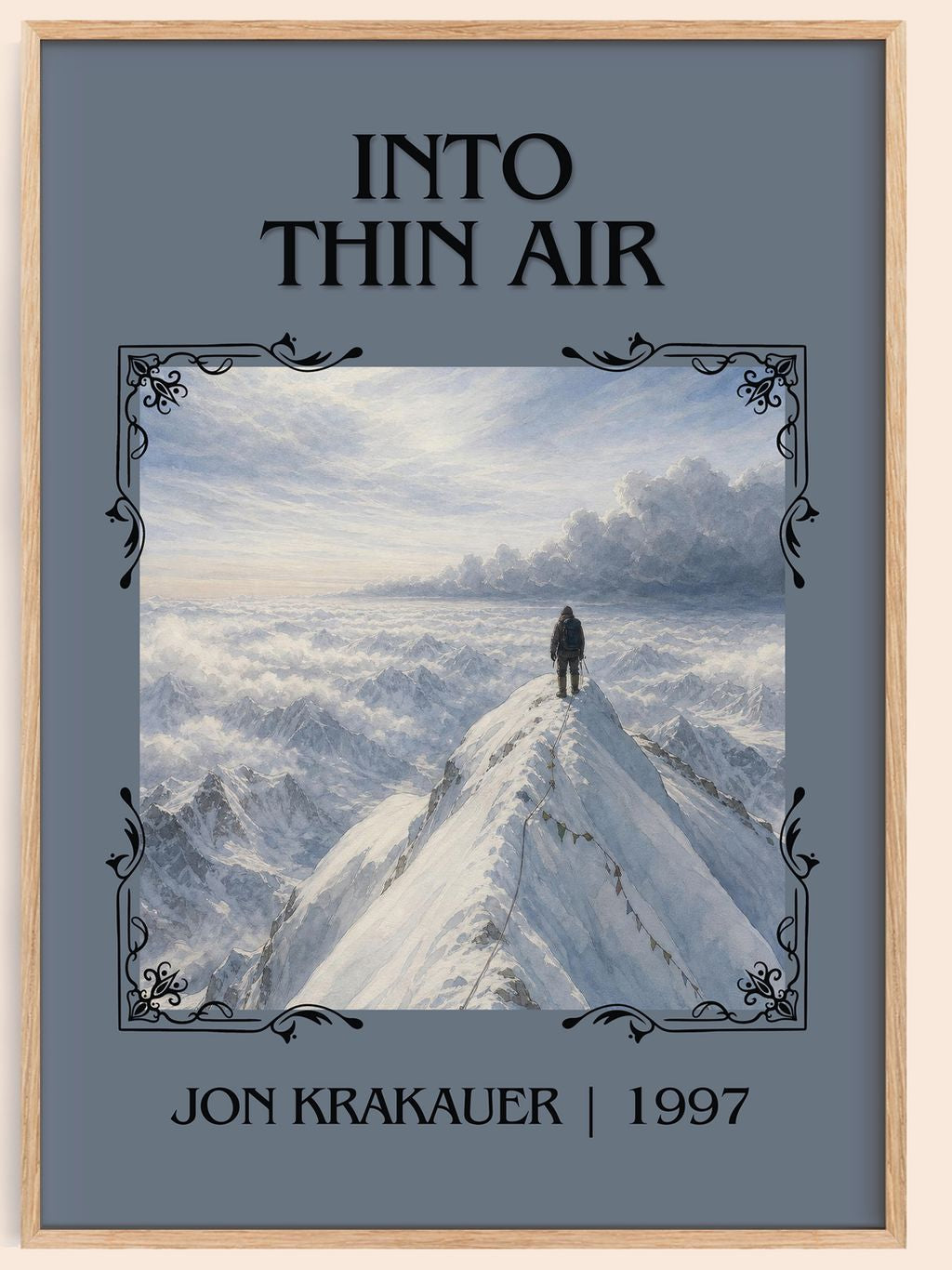 Into Thin Air Classic Book Art Print by Jon Krakauer – book poster