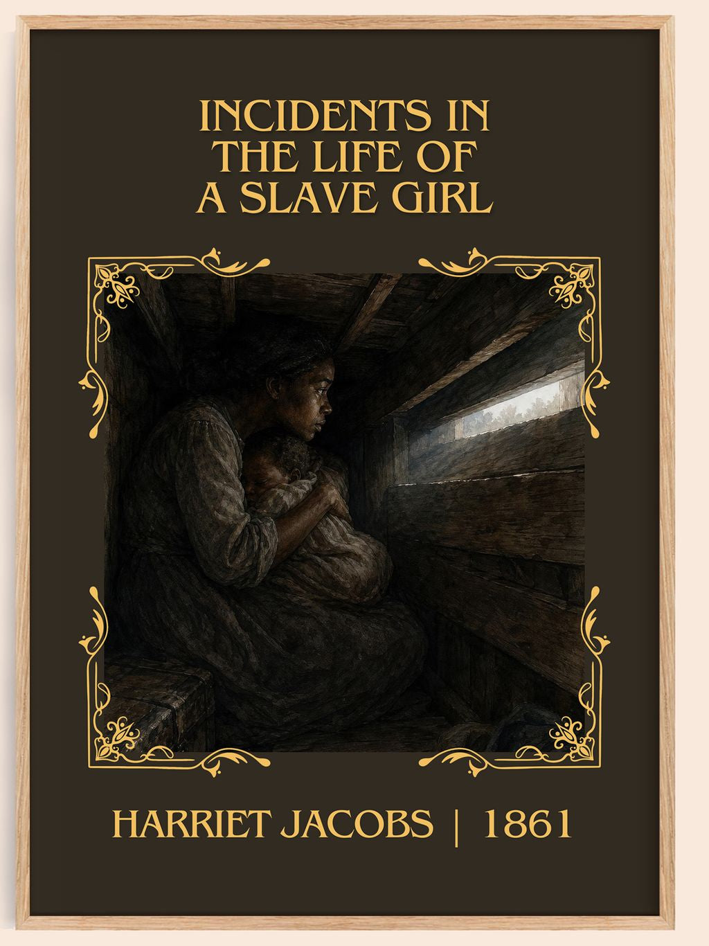 Incidents in the Life of a Slave Girl Classic Book Art Print by Harriet Jacobs – book poster