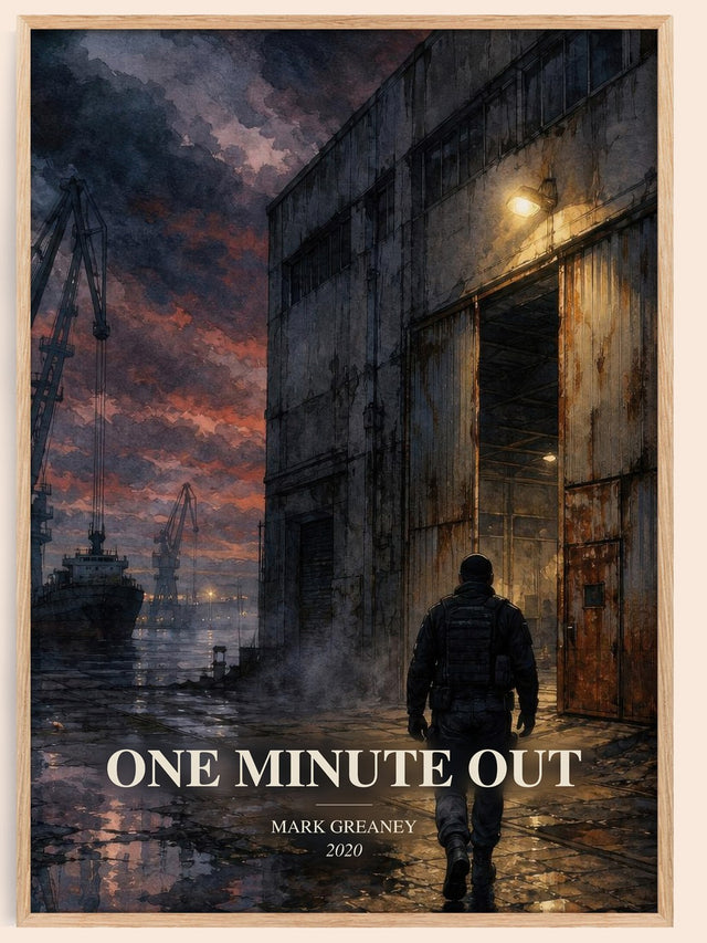 One Minute Out Book Watercolour Illustration by Mark Greaney