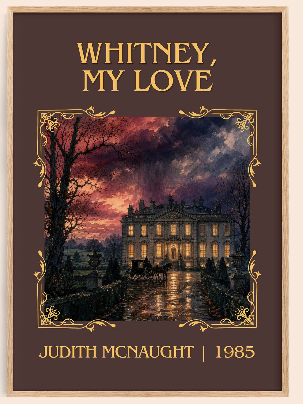 Whitney, My Love Classic Book Art Print by Judith McNaught – book poster