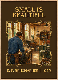 Small Is Beautiful Classic Book Art Print by E. F. Schumacher
