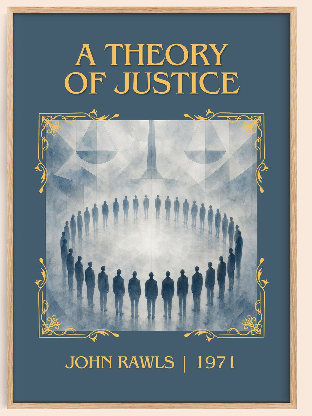 A Theory of Justice Classic Book Art Print by John Rawls – book poster