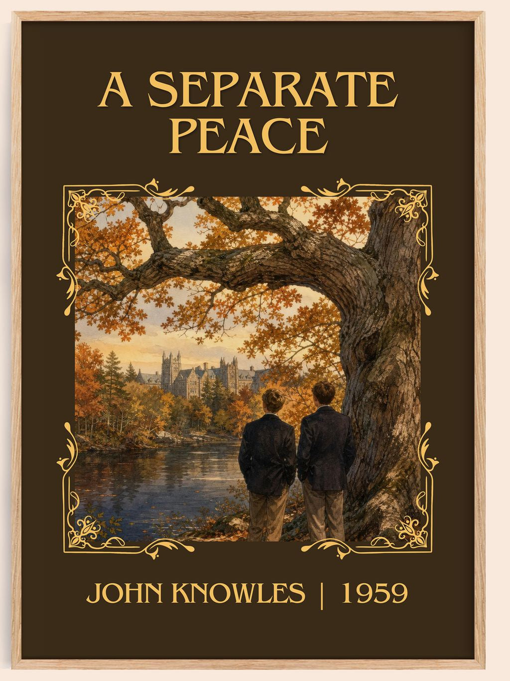 A Separate Peace Classic Book Art Print by John Knowles – book poster