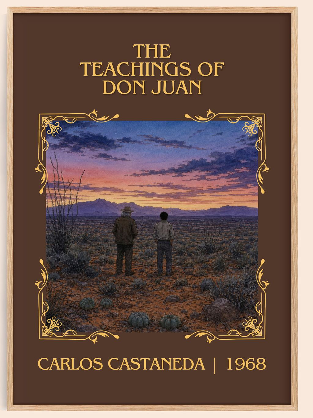 The Teachings Of Don Juan Classic Book Art Print by Carlos Castaneda – book poster