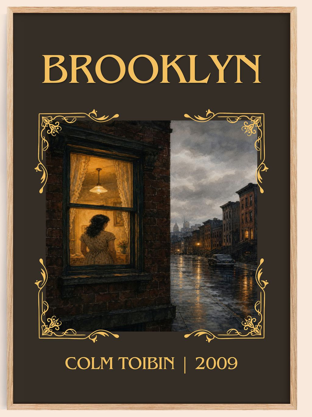 Brooklyn Classic Book Art Print by Colm Toibin – book poster