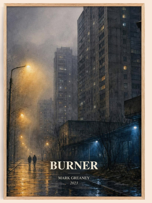 Burner Book Watercolour Illustration by Mark Greaney