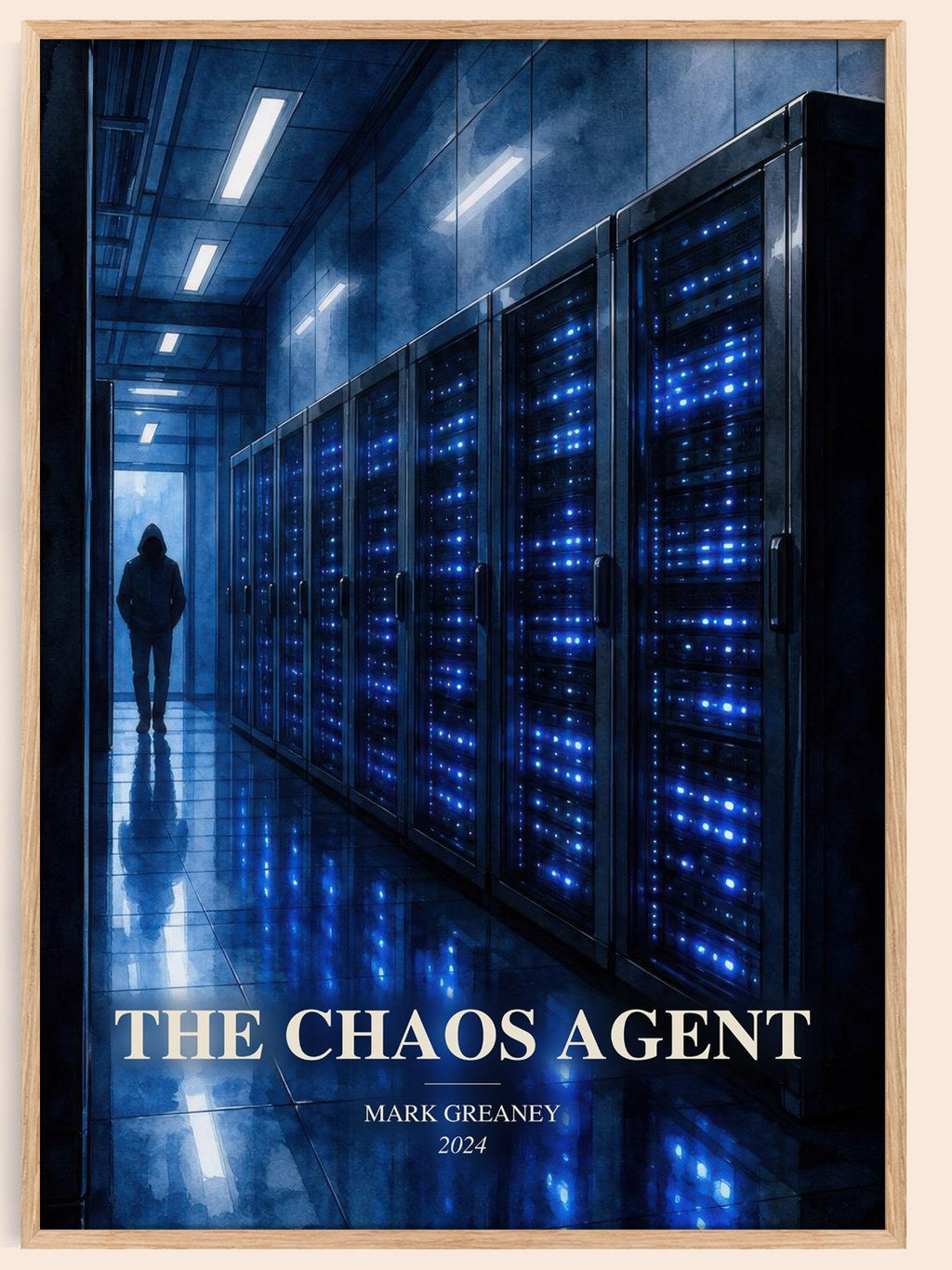 The Chaos Agent watercolour book poster by Mark Greaney – framed literary art print
