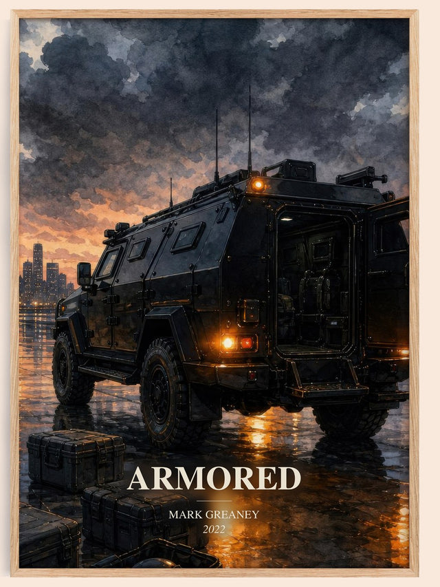 Armored Book Watercolour Illustration by Mark Greaney