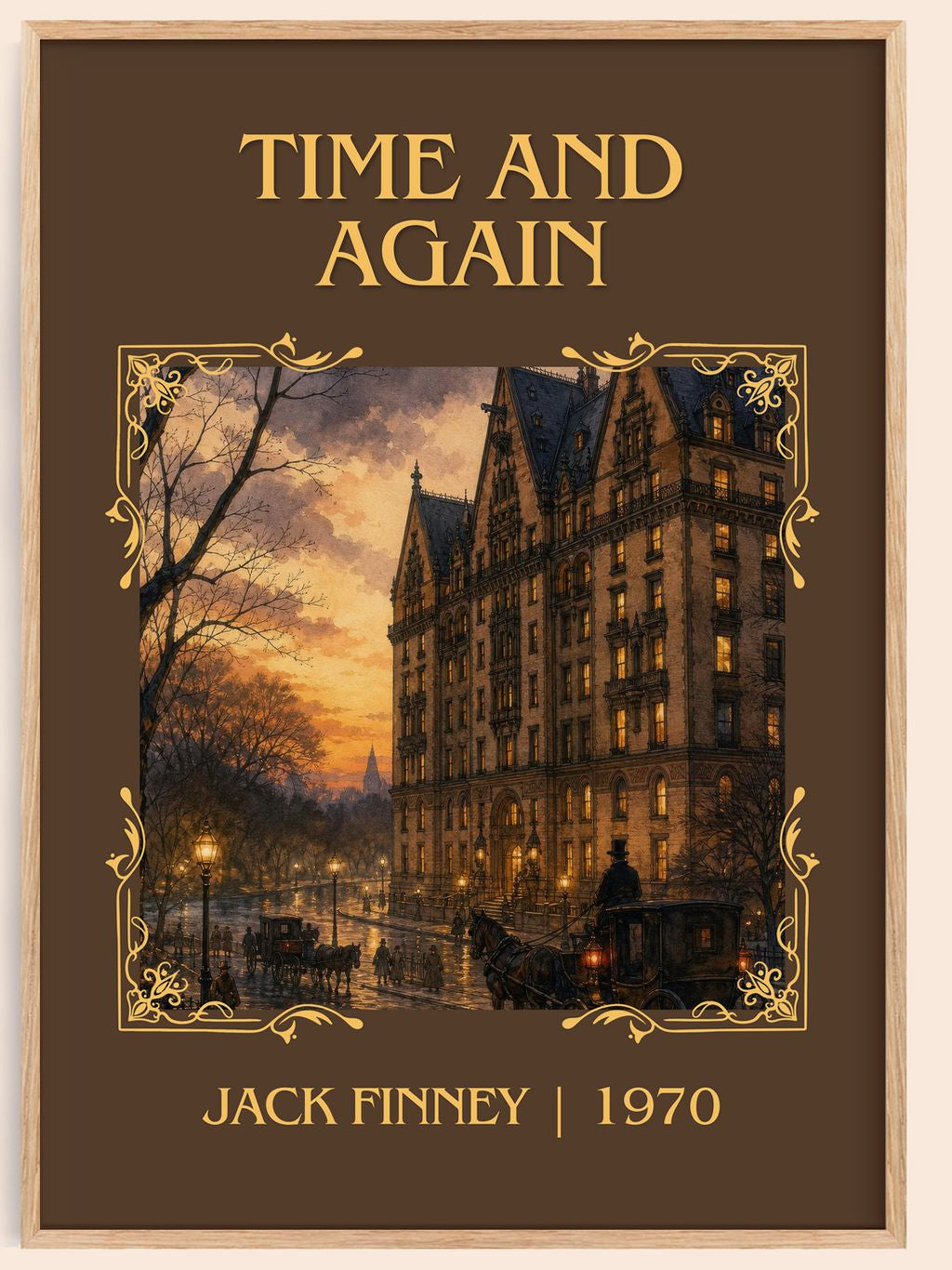 Time and Again Classic Book Art Print by Jack Finney – book poster
