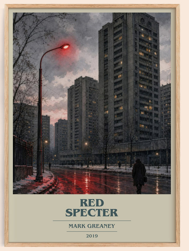 Red Specter Book Cover Poster by Mark Greaney