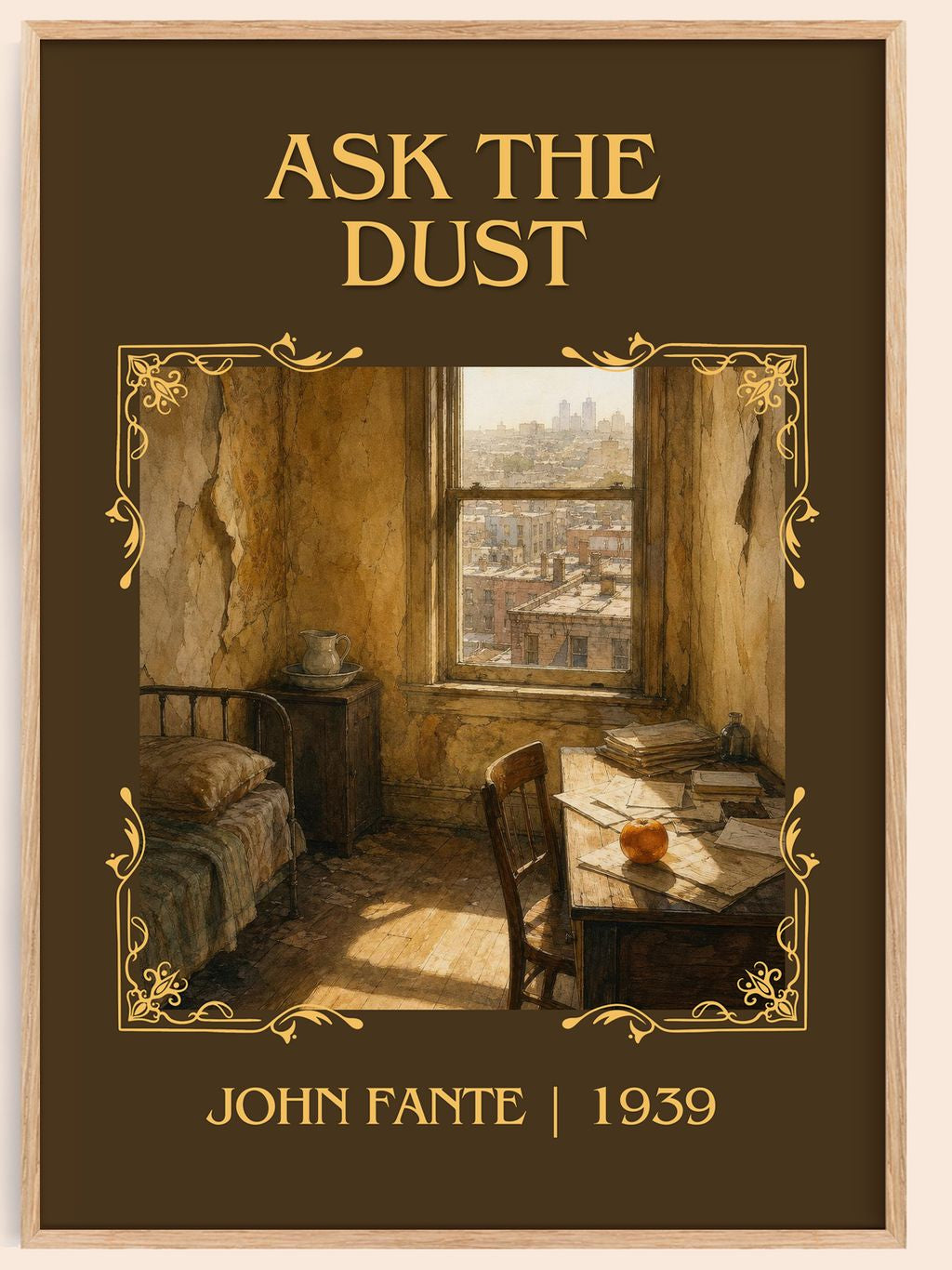Ask The Dust Classic Book Art Print by John Fante – book poster