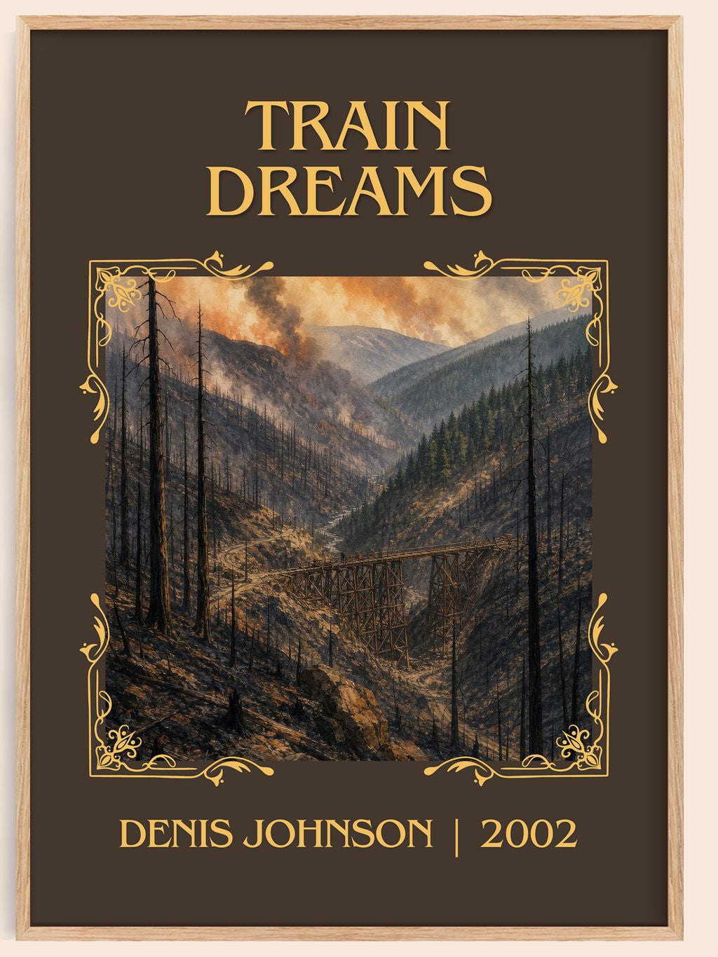 Train Dreams Classic Book Art Print by Denis Johnson – book poster