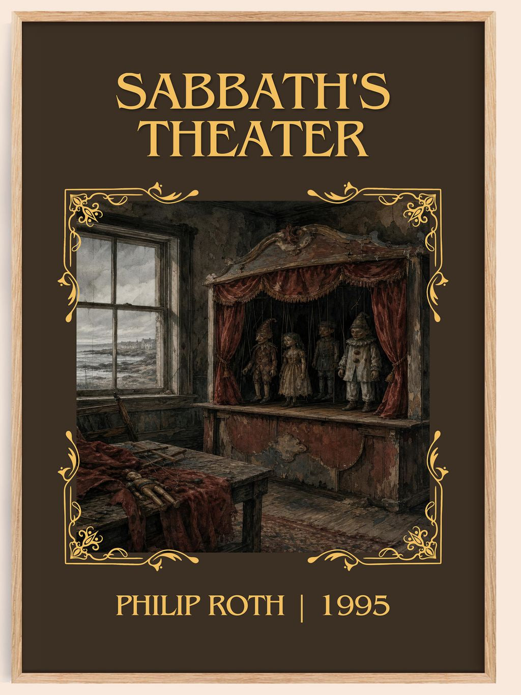 Sabbath's Theater Classic Book Art Print by Philip Roth – book poster