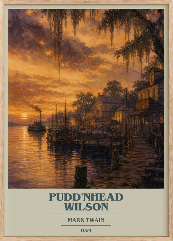 Pudd'Nhead Wilson Book Cover Poster by Mark Twain