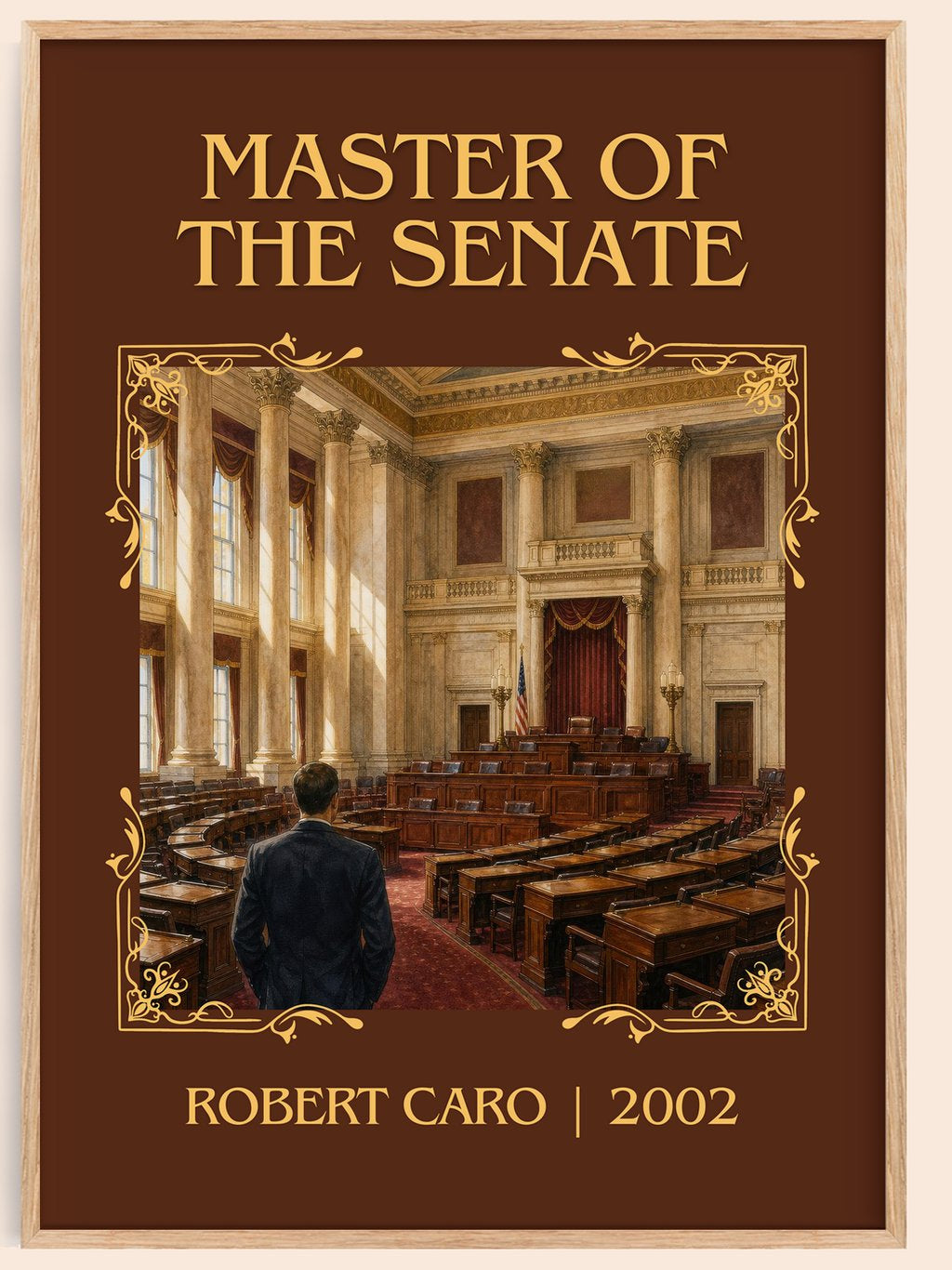 Master of the Senate Classic Book Art Print by Robert Caro – book poster