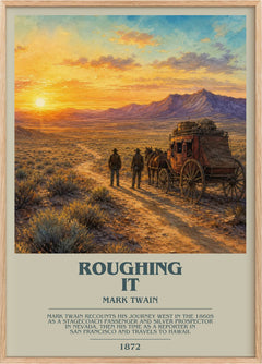 Roughing It Bookish Wall Art by Mark Twain