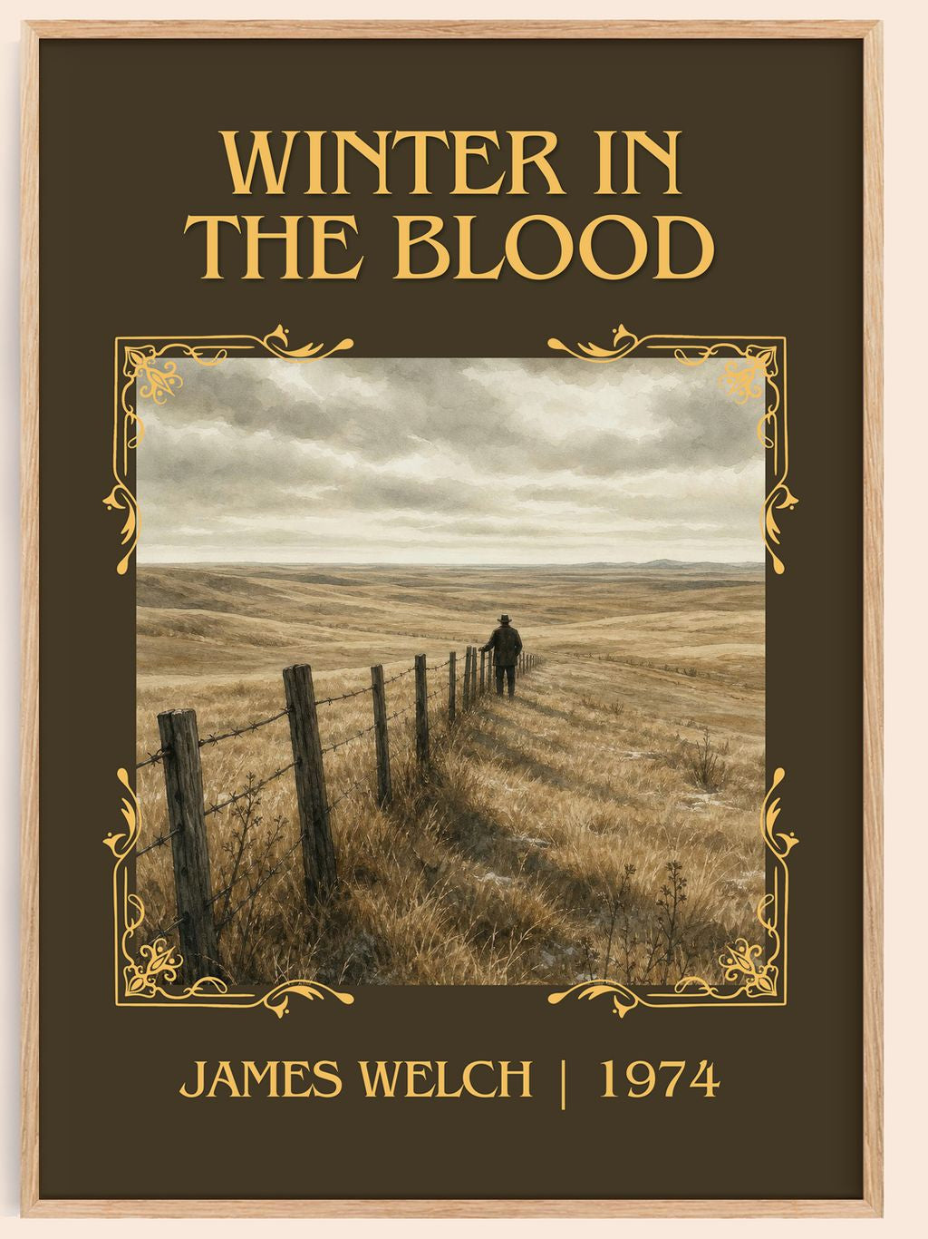 Winter In The Blood Classic Book Art Print by James Welch – book poster