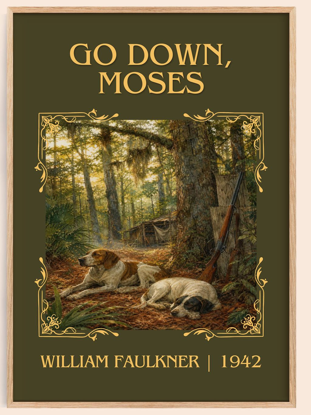 Go Down, Moses Classic Book Art Print by William Faulkner – book poster