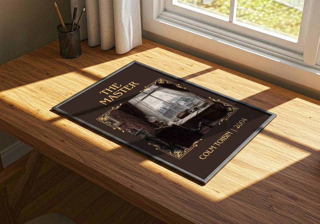 The Master Classic Book Art Print by Colm Toibin – print on a sunlit desk