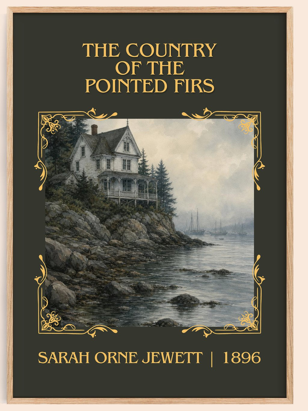 Country of the Pointed Firs Classic Book Art Print by S. Jewett – book poster