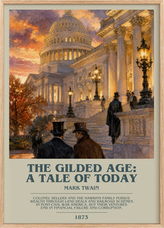 The Gilded Age: A Tale Of Today Bookish Wall Art by Mark Twain