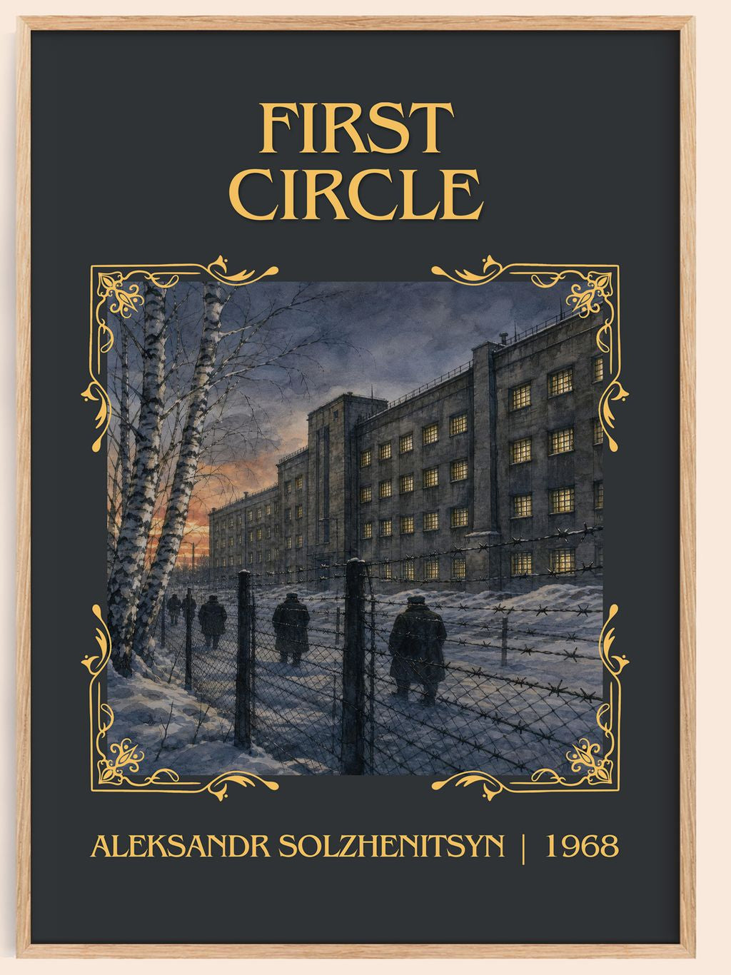 First Circle Classic Book Art Print by Aleksandr Solzhenitsyn – book poster