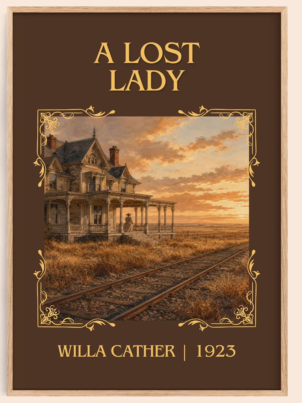 A Lost Lady Classic Book Art Print by Willa Cather – book poster