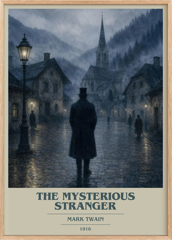 The Mysterious Stranger Book Cover Poster by Mark Twain
