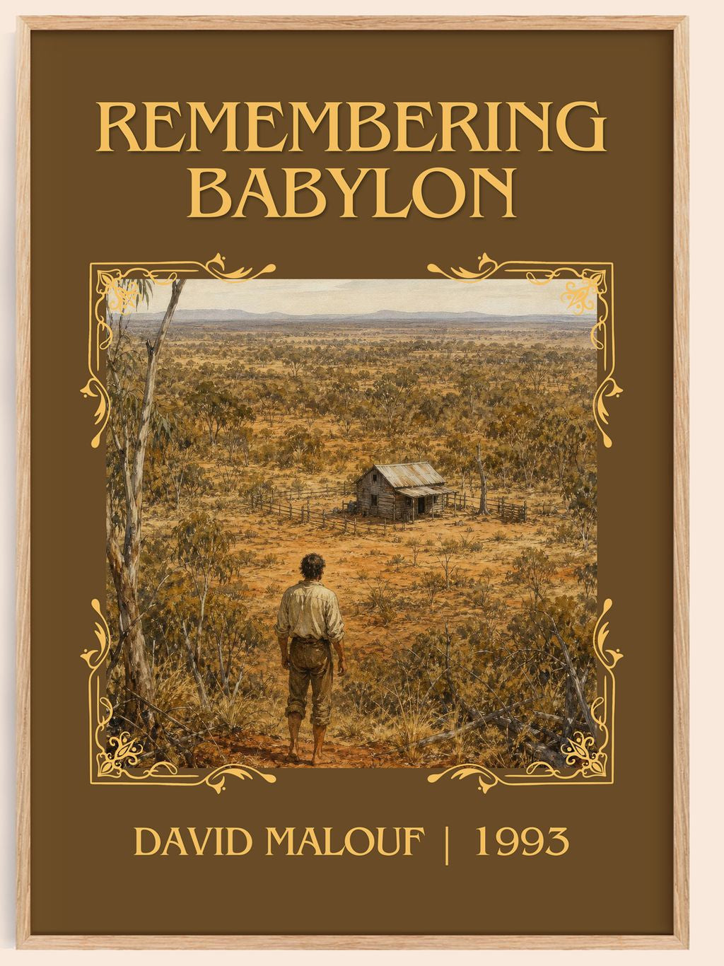 Remembering Babylon Classic Book Art Print by David Malouf – book poster