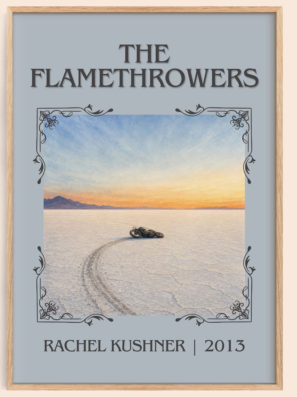 The Flamethrowers Classic Book Art Print by Rachel Kushner – book poster