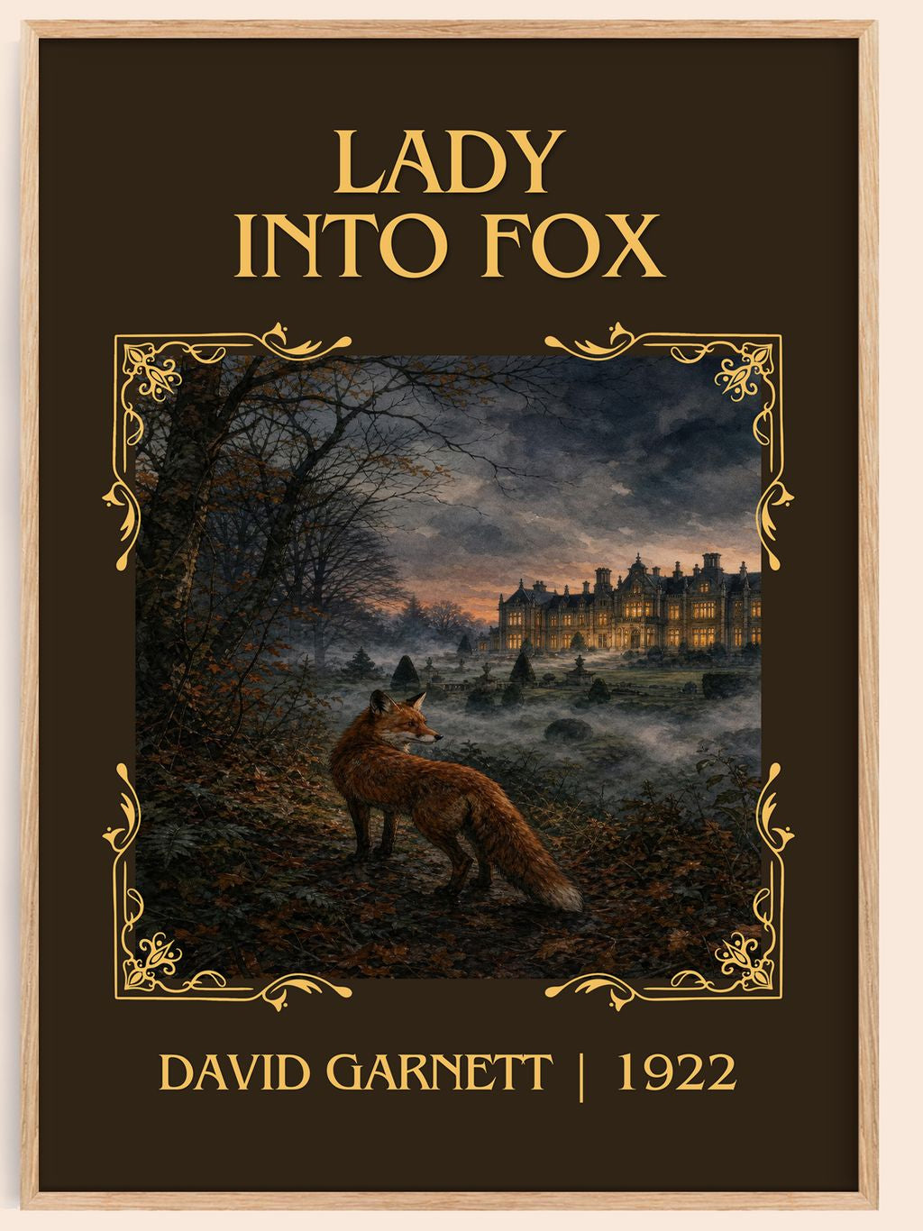 Lady into Fox Classic Book Art Print by David Garnett – book poster
