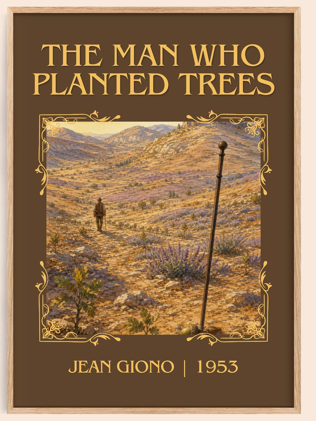 The Man Who Planted Trees Classic Book Art Print by Jean Giono – book poster